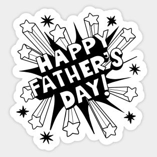 Happy Fathers Day greeting. Sticker